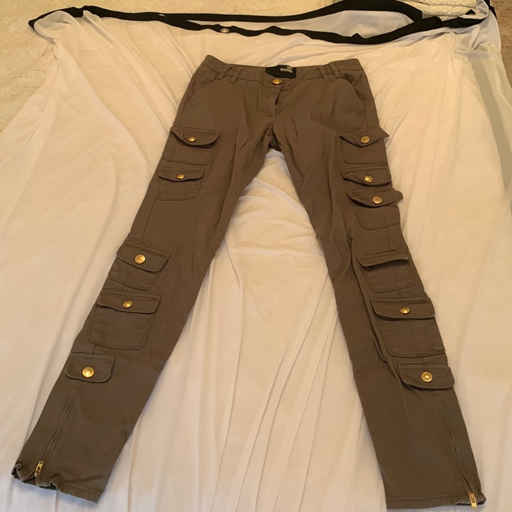 Women’s Love Moschino military pants. Dark green. Size 2